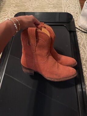 Tecovas Women's Suede Ankle Boots - Terracotta